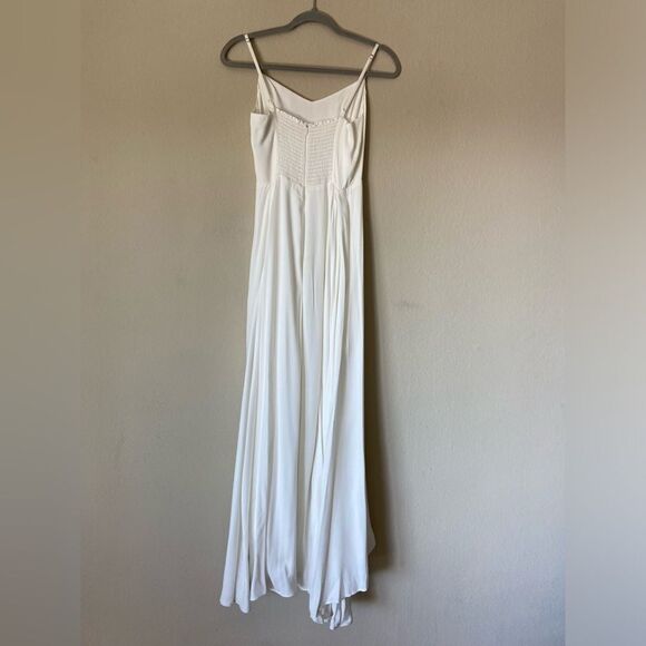 Reformation Sorrento Midi White Dress High Low Size 0 - Picture 9 of 11